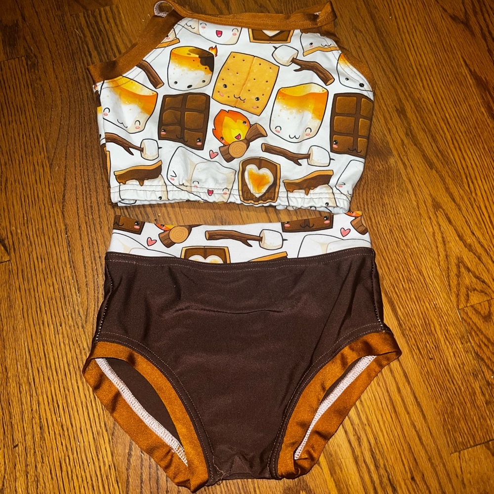 2 piece custom dance outfit size 8